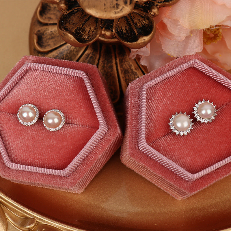 Genuine Freshwater Baroque Pearl Sun Earrings