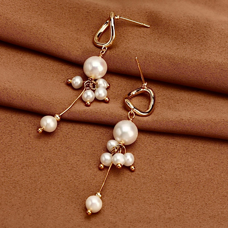 Boucles d'oreilles Meteor en perles baroques d'eau douce véritables