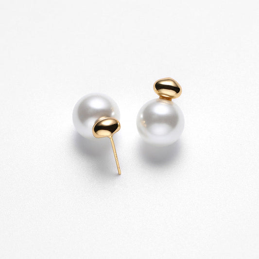 Pendientes de plata maciza S925 con perlas de agua dulce auténticas y bombillas nuevas