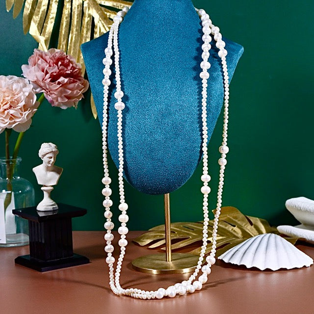 Collar de perlas barrocas de agua dulce auténticas