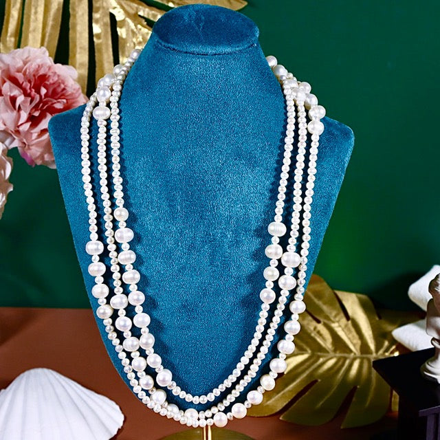 Collar de perlas barrocas de agua dulce auténticas
