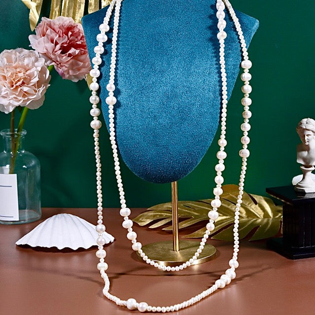 Collar de perlas barrocas de agua dulce auténticas