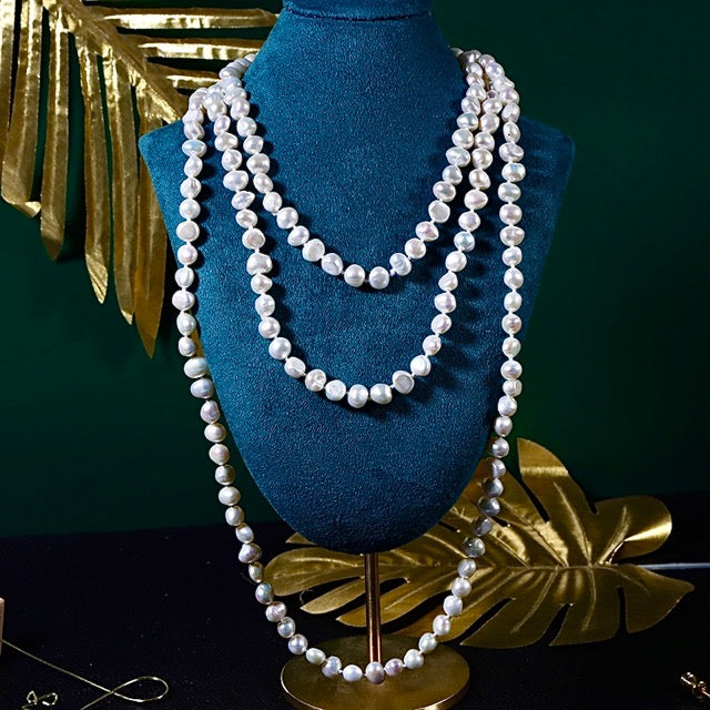 Collar Eloise barroco de agua dulce genuino