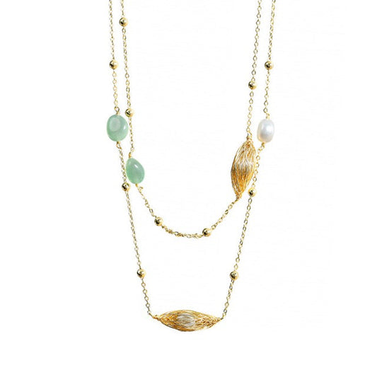 Collar Oxford de perlas de agua dulce genuinas