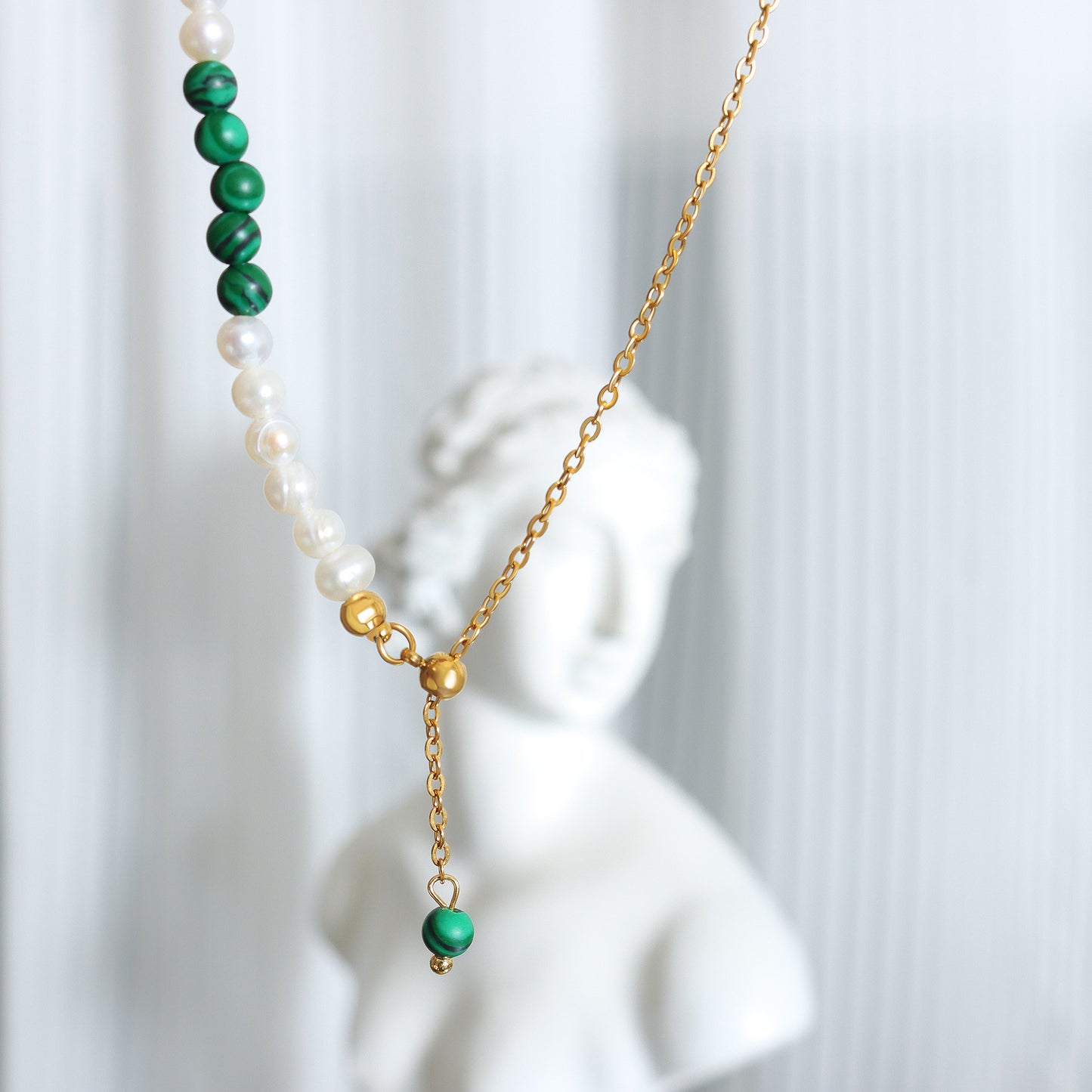 Genuine Freshwater Pearl Titanium Steel The Wizard of Oz Necklace