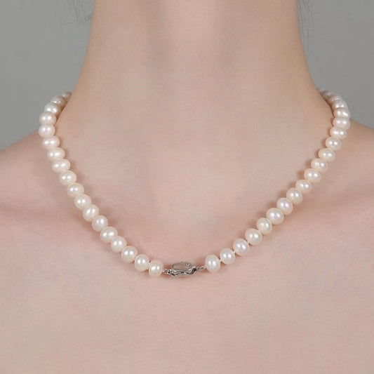 Genuine Freshwater 9mm Pearl Audrey Necklace