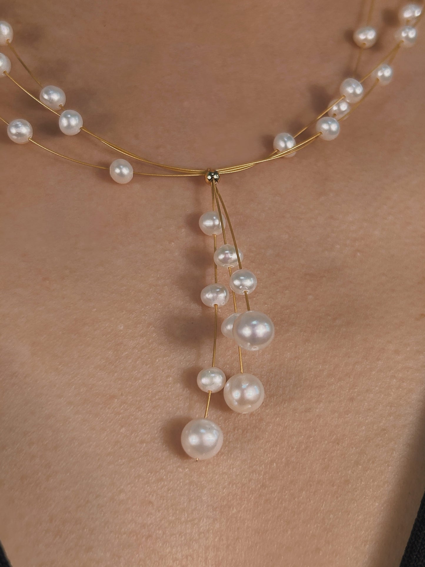 Genuine Freshwater Pearl Feu D'artifice Fun Necklace