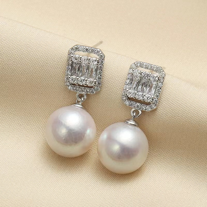 Boucles d'oreilles Camille en véritable perle de Tahiti/Edison