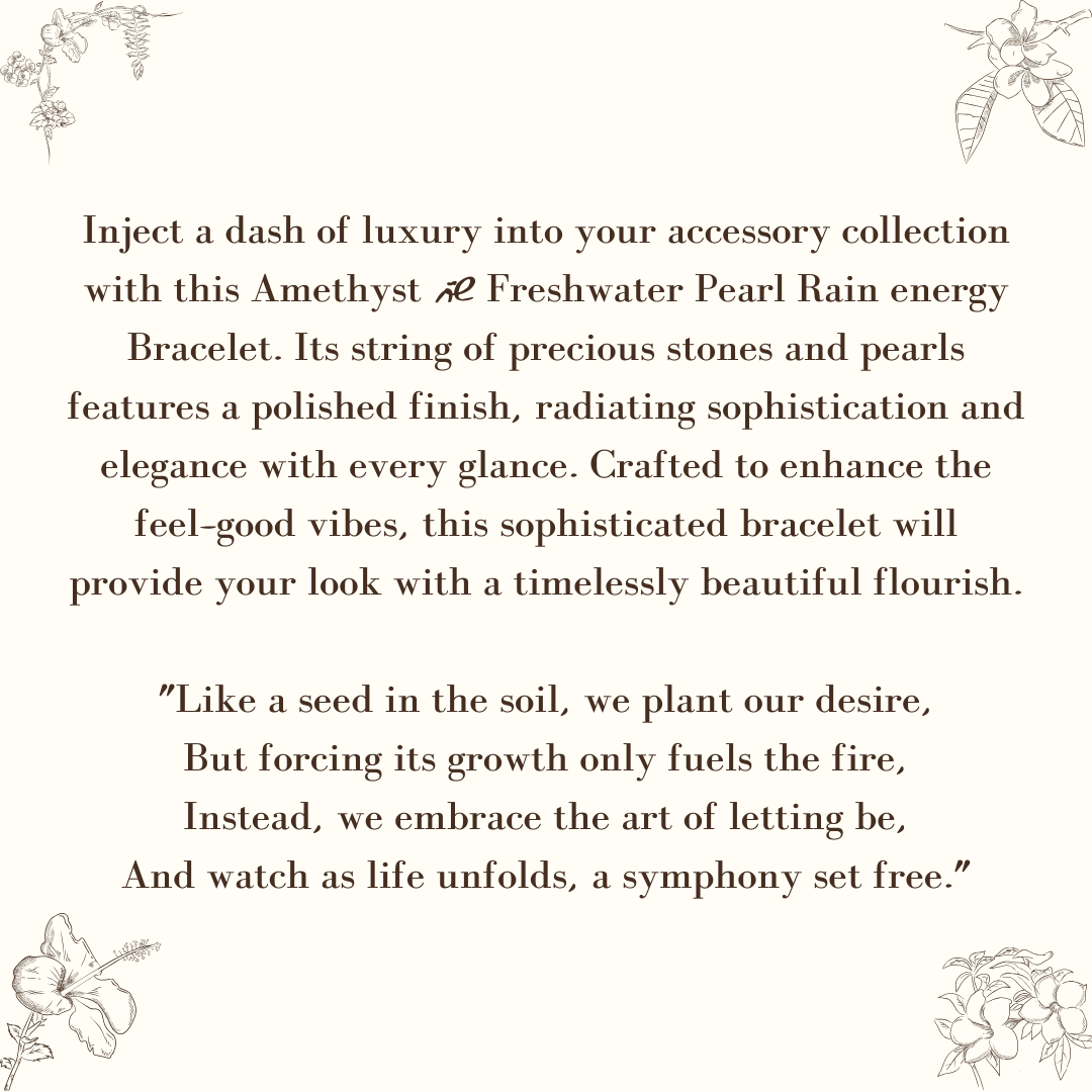 Pulsera Rain de Amatista y Perlas de Agua Dulce