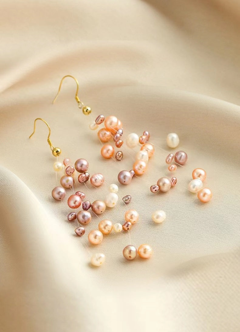 Boucles d'oreilles Meteor Dream en perles d'eau douce véritables