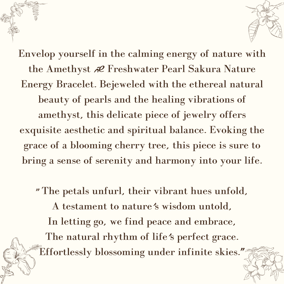 Bracelet Sakura en améthyste et perles d'eau douce