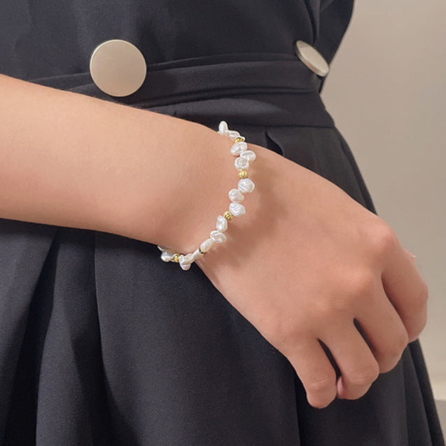 Genuine Baroque Pearl S925 Silver Dew Bracelet