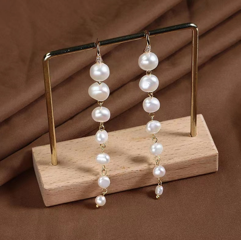 Boucles d'oreilles Dream Tears en perles d'eau douce véritables