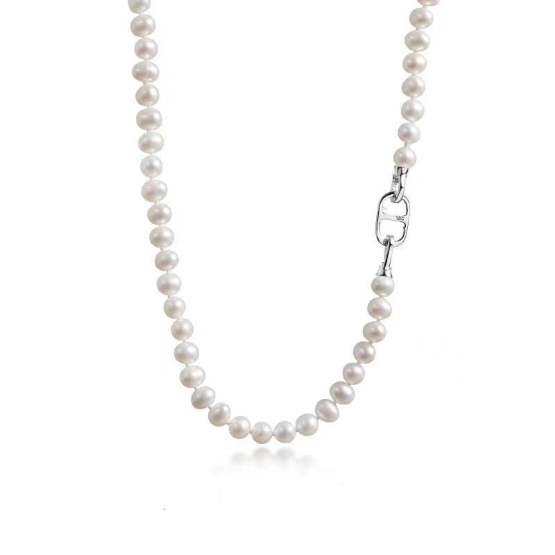 Collar de ludivoína con perlas de agua dulce genuinas