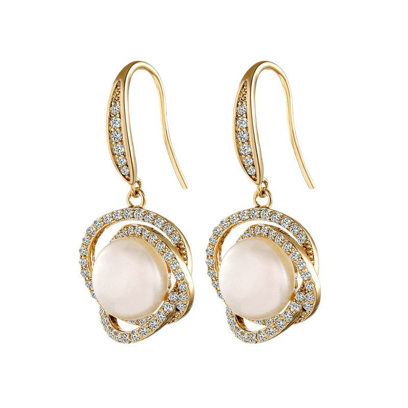 Genuine Freshwater Pearl Galaxy Earrings