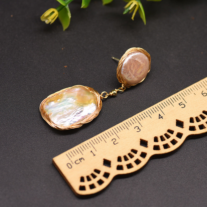 Genuine Freshwater Baroque Pearl Long Island Earrings (Limited Edition)
