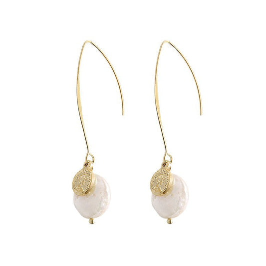 Boucles d'oreilles en perles baroques véritables