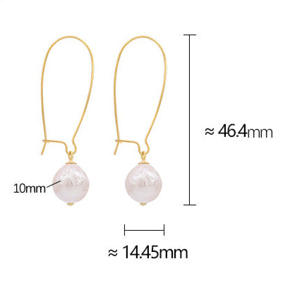 Boucles d'oreilles Afterglow en argent massif S925 avec véritable perle d'eau douce