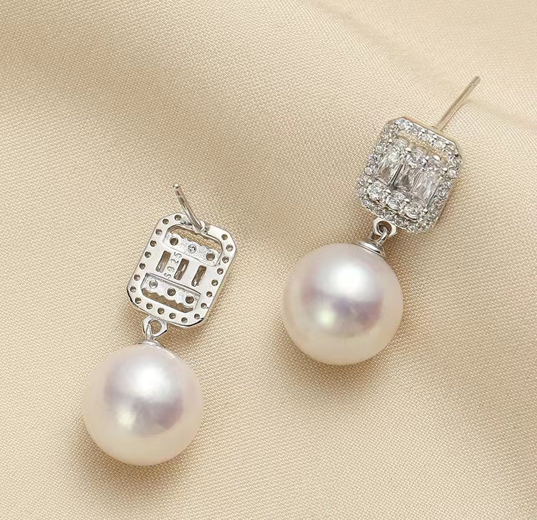Boucles d'oreilles Camille en véritable perle de Tahiti/Edison