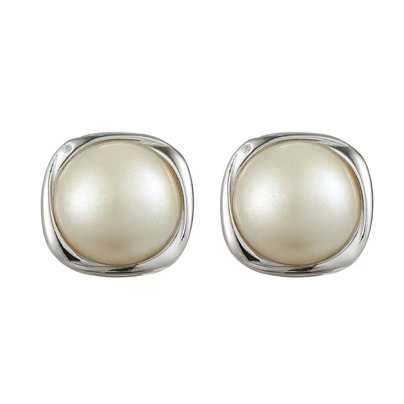 Boucles d'oreilles Eladah en véritable perle Mabe