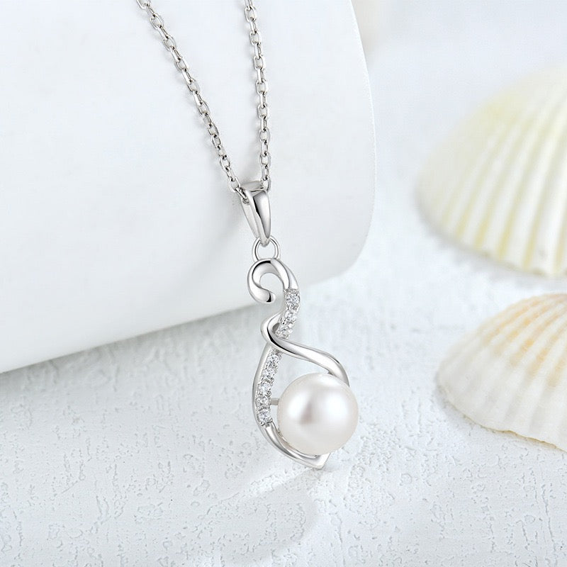Collier de perles d'eau douce véritables vagues de l'océan