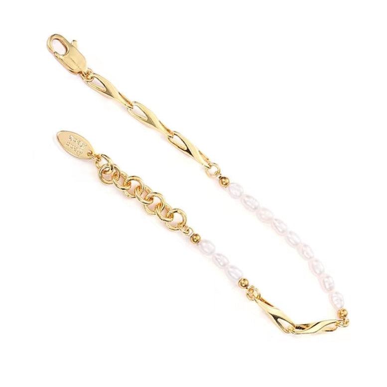Bracelet de promesse en véritable perle d'eau douce