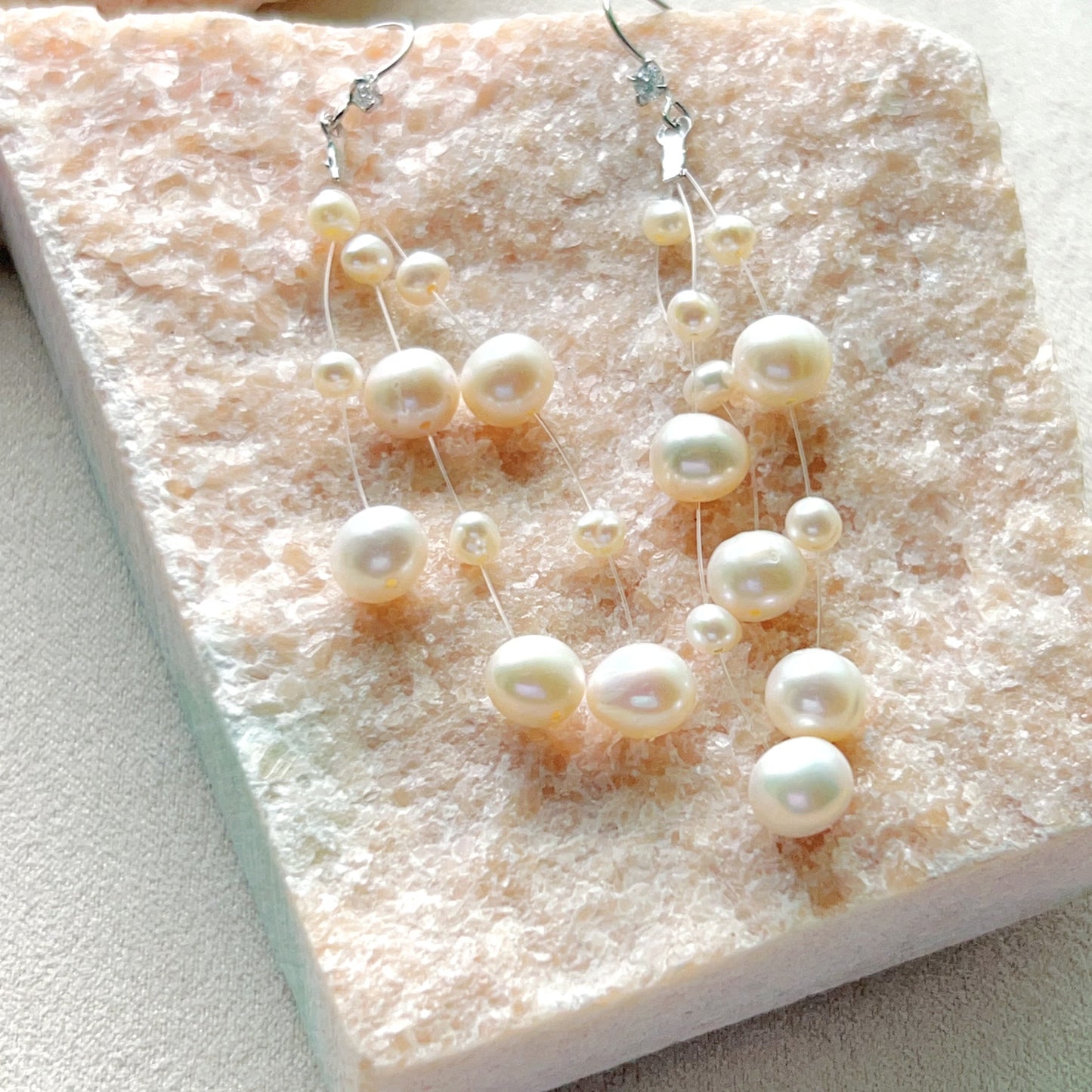 Genuine Freshwater Baroque Pearl Firework Earrings
