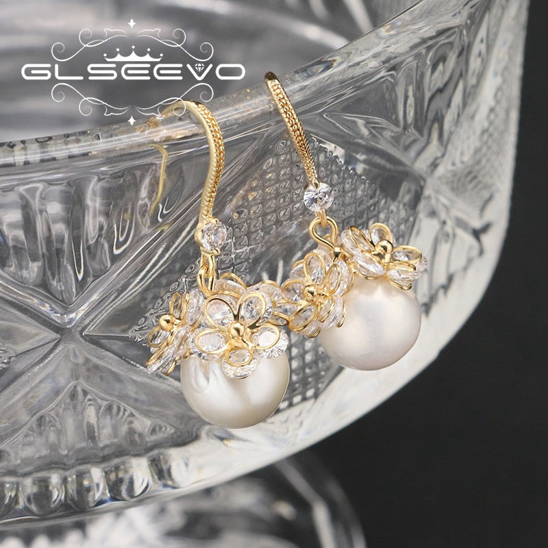 Boucles d'oreilles Freesia en perles d'eau douce baroques Edison authentiques (édition limitée)