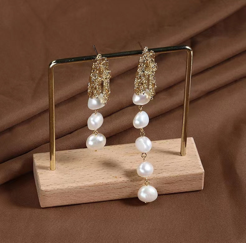 Boucles d'oreilles Dream Tears en perles d'eau douce véritables