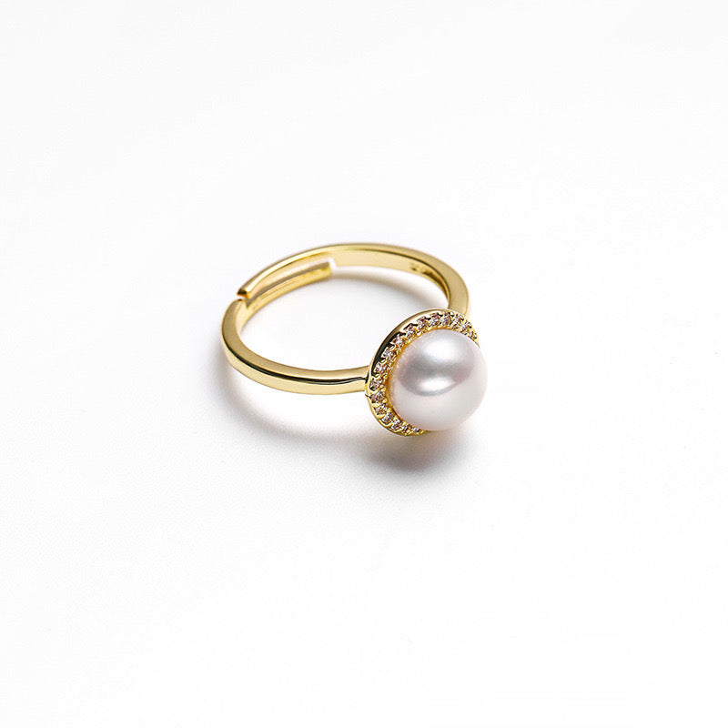 Bague Galaxy en véritable perle d'eau douce