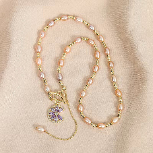 Genuine Freshwater Pearl Lemon Necklace