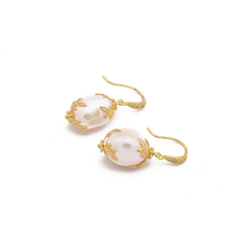 Boucles d'oreilles Borough en perles d'eau douce baroques véritables