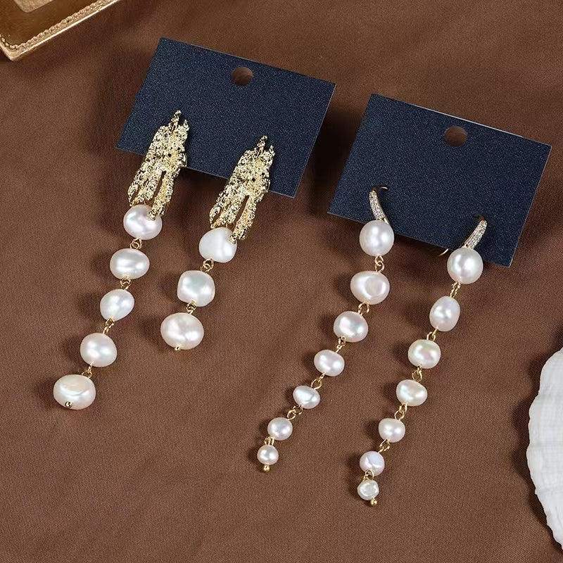 Pendientes Dream Tears de perla de agua dulce genuina