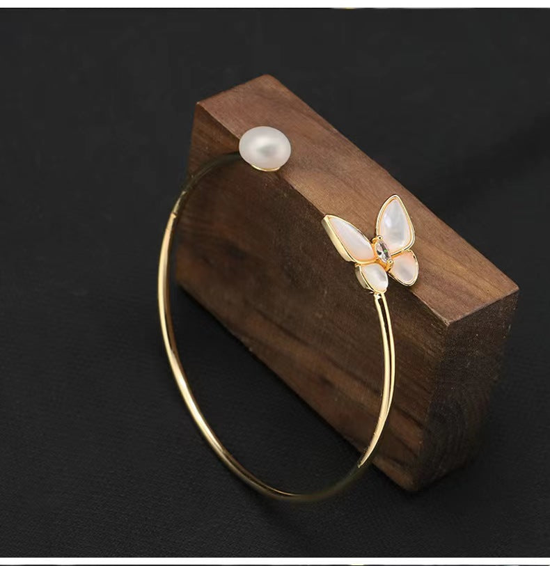 Genuine Freshwater Baroque Pearl Butterfly Bracelet (Limited Edition)
