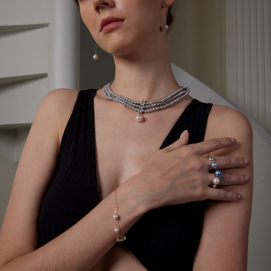 Collar de mar de plata