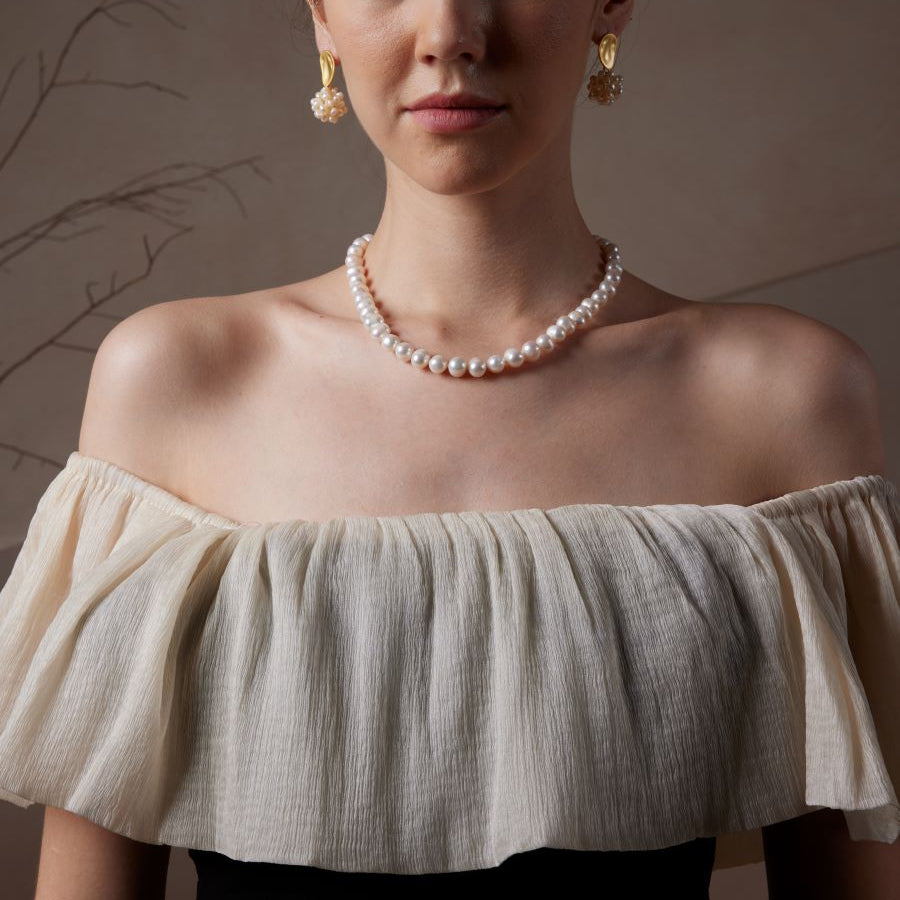 Classic White Pearl Necklace