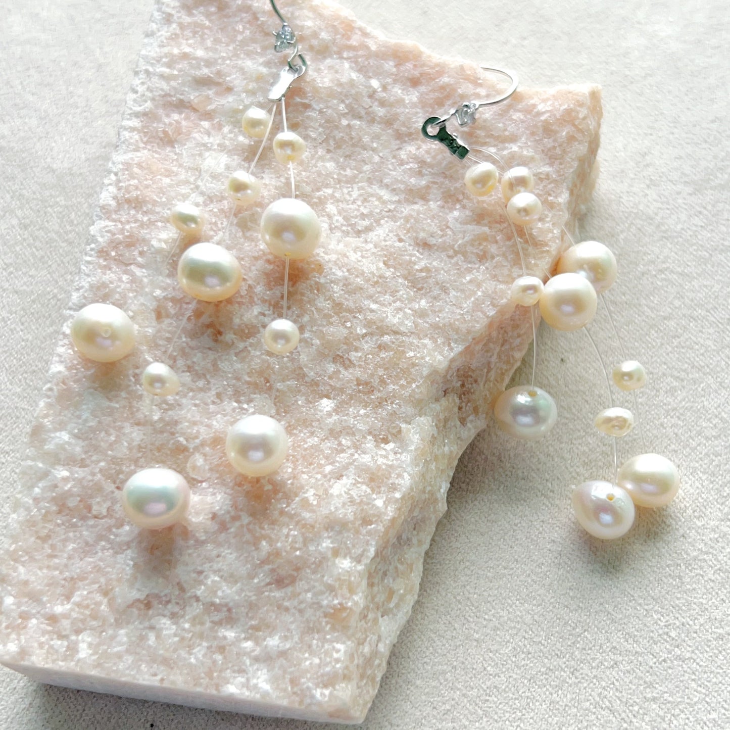 Genuine Freshwater Baroque Pearl Firework Earrings