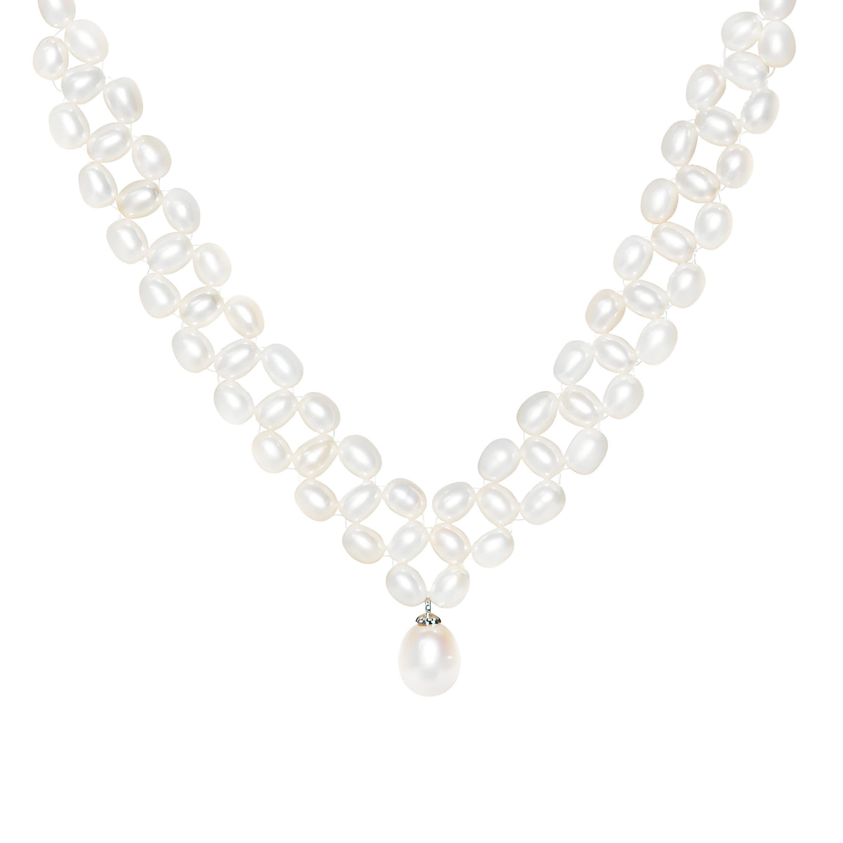 Genuine Freshwater Baroque Pearl Seraglio Necklace - Main Product View - Elegant Pearl Jewelry by Kikyo Pearl