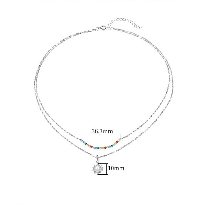 Genuine Freshwater Pearl Rainbow Bridge Necklace