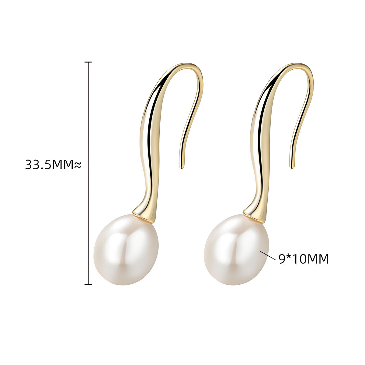 Genuine Freshwater Pearl S925 Silver Sea's Eye Earrings