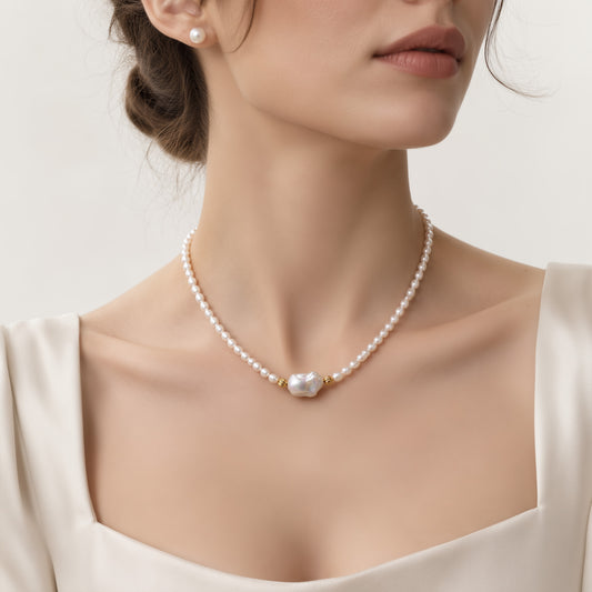 Genuine Freshwater Pearl Silver Coast Necklace