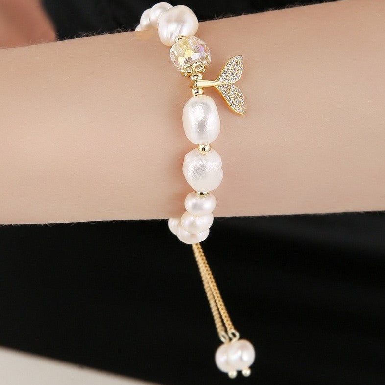 Bracelet sirène en perles d'eau douce véritables