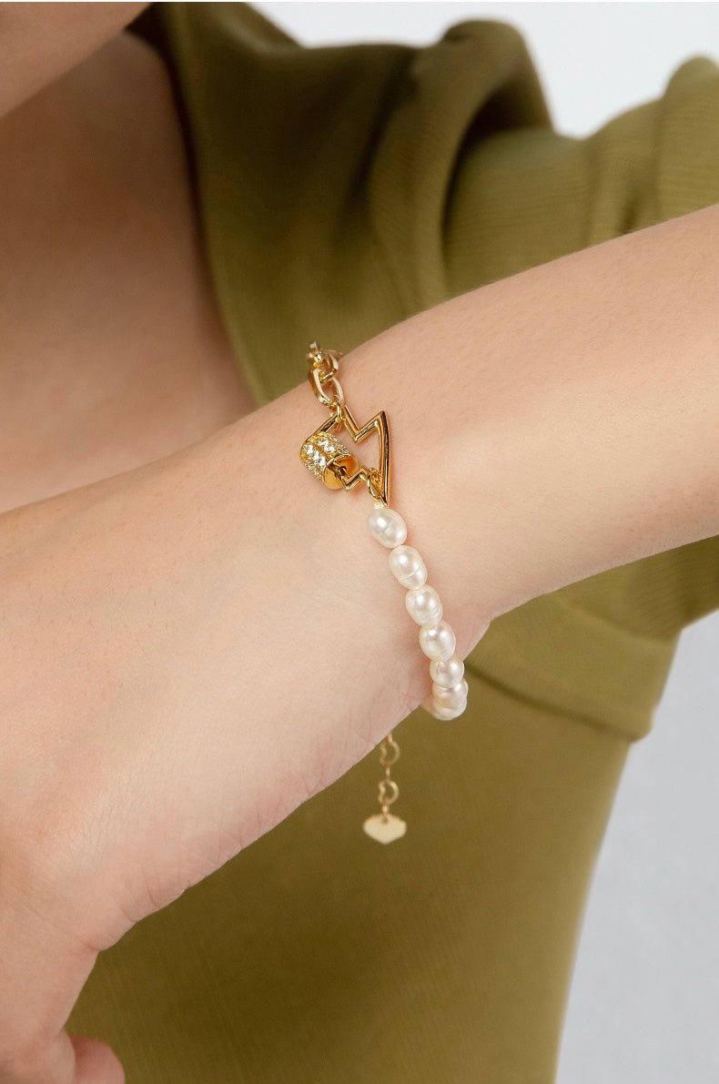 Bracelet éclaircissant en véritable perle d'eau douce