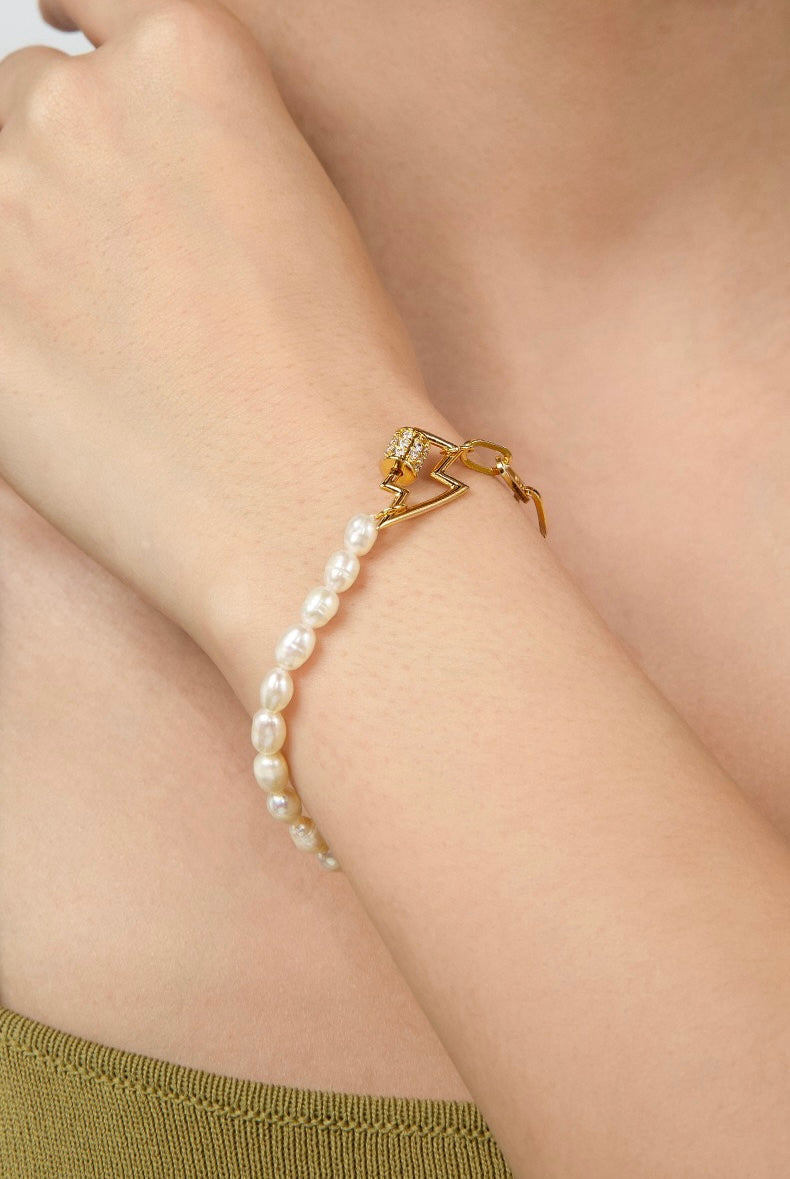 Bracelet éclaircissant en véritable perle d'eau douce