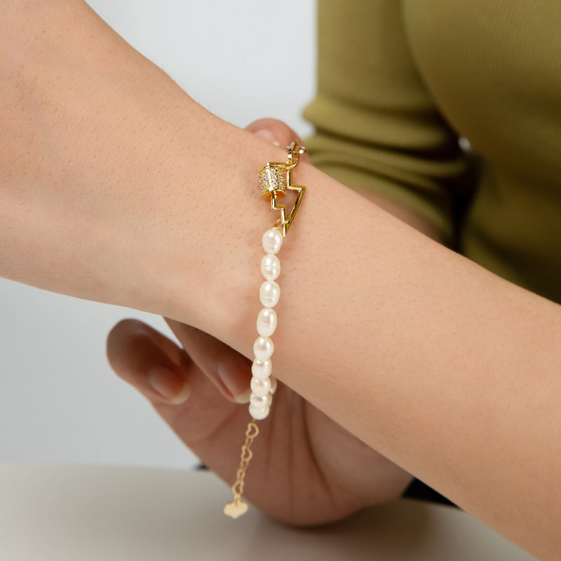 Bracelet éclaircissant en véritable perle d'eau douce