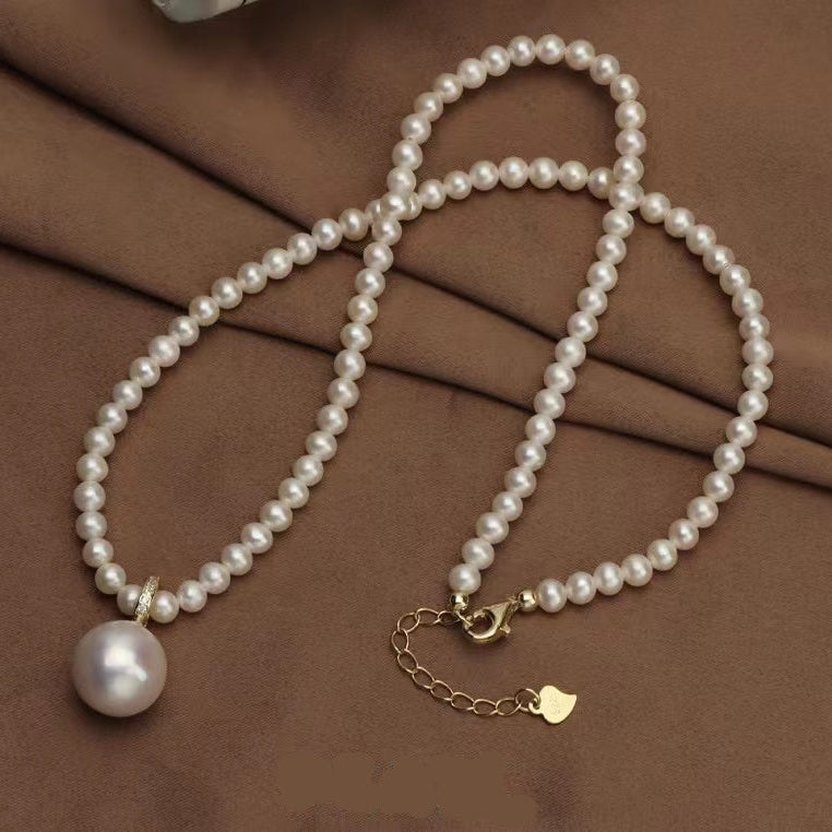 Collar Quinn barroco de agua dulce genuino