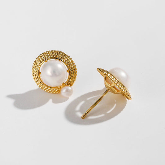 Genuine Freshwater Pearl Divine Ring Earrings