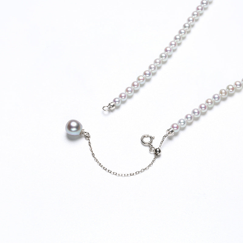 S925 Silver Freshwater Pearl & Akoya Phantom Voice Necklace