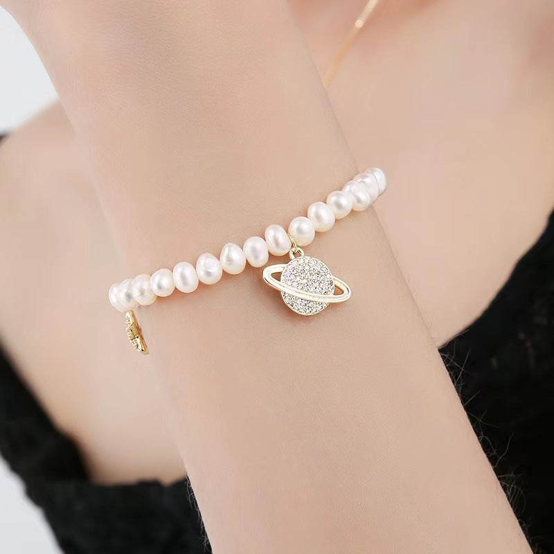 Bracelet Mars en véritables perles d'eau douce