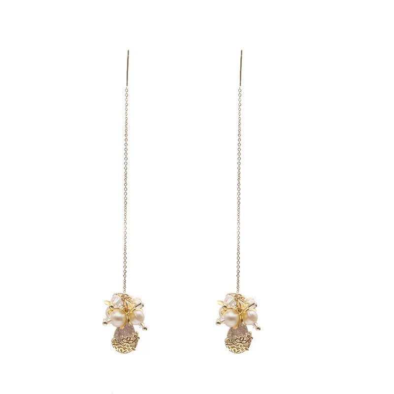 Boucles d'oreilles Lilith en véritables perles d'eau douce baroques (édition limitée)